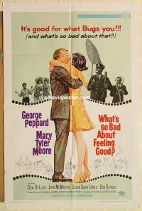 z225 WHAT'S SO BAD ABOUT FEELING GOOD one-sheet movie poster '68 Peppard