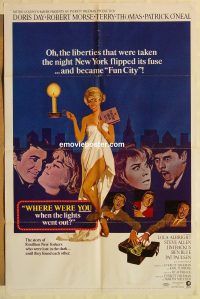 z229 WHERE WERE YOU WHEN THE LIGHTS WENT OUT one-sheet movie poster '68