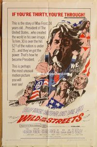 z241 WILD IN THE STREETS one-sheet movie poster '68 AIP classic!
