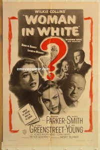 z254 WOMAN IN WHITE one-sheet movie poster '48 Parker, Smith, Greenstreet