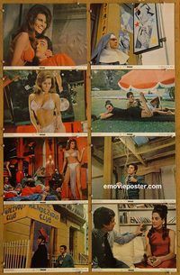 a086 BEDAZZLED 8 11x14 movie stills '68 Raquel Welch, Moore