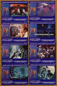 a251 EXPLORERS 8 English movie lobby cards '85 River Phoenix, Joe Dante