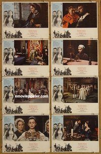 a050 ANNE OF THE THOUSAND DAYS 8 movie lobby cards '70 Burton, Bujold