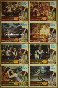 a061 AT THE EARTH'S CORE 8 movie lobby cards '76 Peter Cushing, McClure