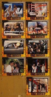 a008 BAD BOYS 2 9 movie lobby cards '03 Will Smith, Martin Lawrence