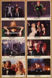 a079 BATMAN FOREVER 8 movie lobby cards '95 Val Kilmer, Nicole Kidman