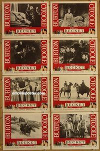 a085 BECKET 8 movie lobby cards '64 Richard Burton, Peter O'Toole