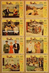 a087 BEDTIME STORY 8 movie lobby cards '64 Brando, Niven