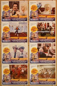 a092 BEST LITTLE WHOREHOUSE IN TEXAS 8 movie lobby cards '82 Parton