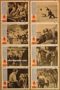 a097 BIG COUNTRY 8 movie lobby cards R60s Gregory Peck, Burl Ives
