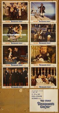 a108 BLACKBEARD'S GHOST 8 movie lobby cards '68 Walt Disney, Ustinov
