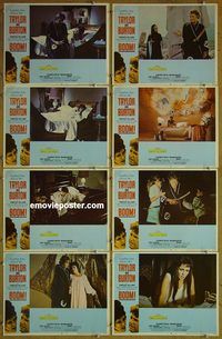 a124 BOOM 8 movie lobby cards '68 Elizabeth Taylor, Richard Burton