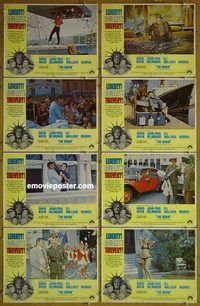 a129 BRAIN 8 movie lobby cards '69 David Niven, Jean-Paul Belmondo