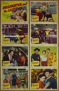 a143 BULLFIGHTER & THE LADY 8 movie lobby cards '51 Budd Boetticher