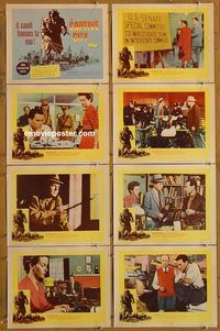 a152 CAPTIVE CITY 8 movie lobby cards '52 John Forsythe