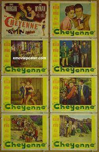 a162 CHEYENNE 8 movie lobby cards '47 Dennis Morgan, Jane Wyman