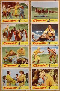 a174 COMANCHE 8 movie lobby cards '56 Dana Andrews, Linda Cristal