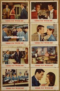a175 COME FLY WITH ME 8 movie lobby cards '63 Dolores Hart, O'Brian