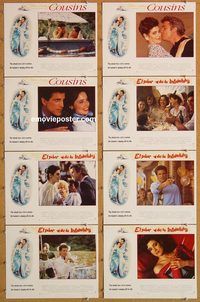 a184 COUSINS 8 movie lobby cards '88 Ted Danson, Isabella Rossellini