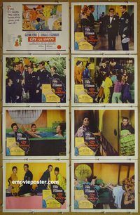 a193 CRY FOR HAPPY 8 movie lobby cards '60 Glenn Ford, O'Connor