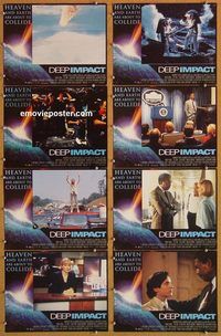 a211 DEEP IMPACT 8 movie lobby cards '98 Robert Duvall, Tea Leoni