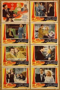 a268 FLAME 8 movie lobby cards '47 Carroll, Vera Ralston, film noir!