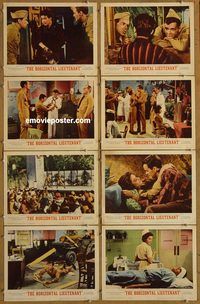 a354 HORIZONTAL LIEUTENANT 8 movie lobby cards '62 Hutton, Prentiss