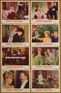 a358 HOTEL PARADISO 8 movie lobby cards '66 Alec Guinness, Morley