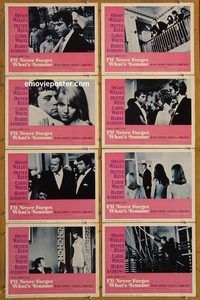 a371 I'LL NEVER FORGET WHAT'S'ISNAME 8 movie lobby cards '68 Welles