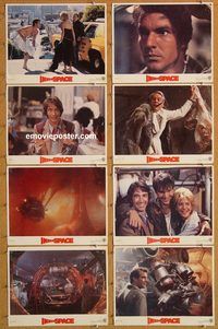 a376 INNERSPACE 8 movie lobby cards '87 Dennis Quaid, Short, Ryan