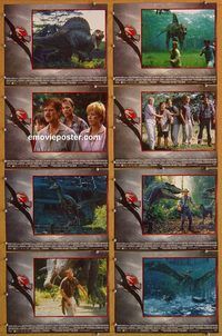 a403 JURASSIC PARK 3 8 movie lobby cards '01 Sam Neill, William H Macy