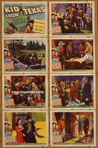 a409 KID FROM TEXAS 8 movie lobby cards '49 Audie Murphy, Gale Storm