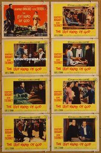 a429 LEFT HAND OF GOD 8 movie lobby cards '55 Humphrey Bogart, Tierney