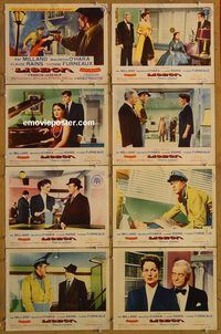 a435 LISBON 8 movie lobby cards '56 Ray Milland, Maureen O'Hara