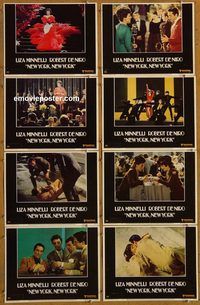 a503 NEW YORK NEW YORK 8 movie lobby cards '77 Robert De Niro, Minnelli