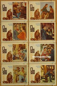 a519 ONE EYED JACKS 8 movie lobby cards '61 Marlon Brando, Karl Malden