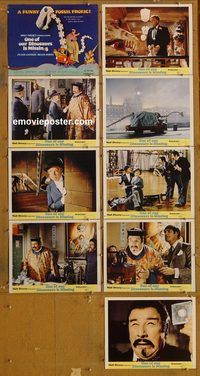 a013 ONE OF OUR DINOSAURS IS MISSING 9 movie lobby cards '75 Disney