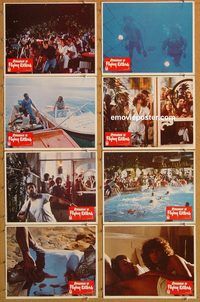 a547 PIRANHA 2 THE SPAWNING 8 movie lobby cards 1982 James Cameron