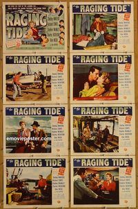 a571 RAGING TIDE 8 movie lobby cards '51 Shelley Winters, Conte