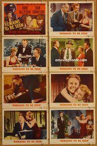 a583 REMAINS TO BE SEEN 8 movie lobby cards '53 June Allyson, Johnson