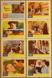 a596 ROMEO & JULIET 8 movie lobby cards '55 Laurence Harvey