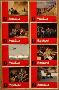 a597 ROSEBUD 8 movie lobby cards '75 Otto Preminger, Peter O'Toole