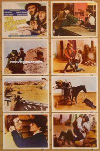 a601 RUTHLESS FOUR 8 movie lobby cards '69 Van Heflin, Gilbert Roland