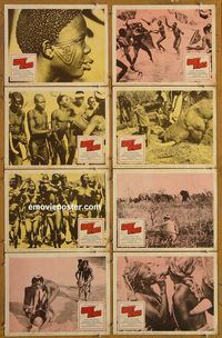 a611 SECRET AFRICA 8 movie lobby cards '69 wild Italian documentary!