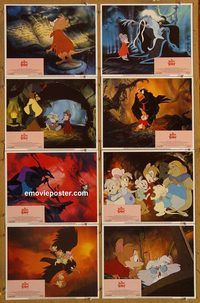 a614 SECRET OF NIMH 8 movie lobby cards '82 Don Bluth mouse cartoon!