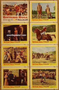 a631 SITTING BULL 8 movie lobby cards R60 Robertson, Native Americans!