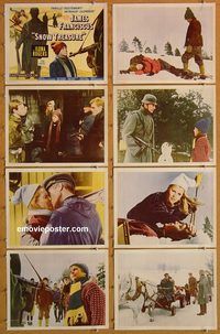 a640 SNOW TREASURE 8 movie lobby cards '67 gutsy Norwegian kids!