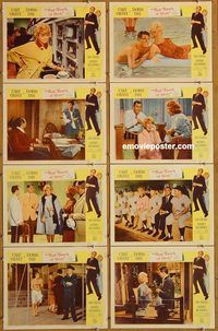 a710 THAT TOUCH OF MINK 8 movie lobby cards '62 Cary Grant, Doris Day