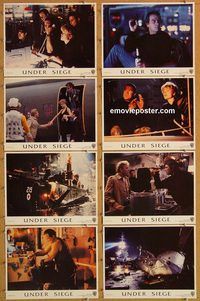 a738 UNDER SIEGE 8 movie lobby cards '92 Steven Segal, Navy SEAL