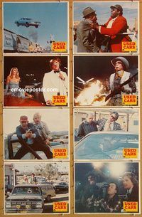 a746 USED CARS 8 movie lobby cards '80 Kurt Russell, Jack Warden